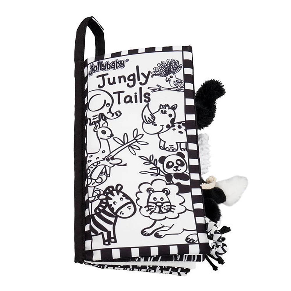 Черно-белый хвост животного головоломка ребенок 3D Ткань Книга визуальный развивающая игрушка подарок тонкой работы шитье и шитье подарки игрушки