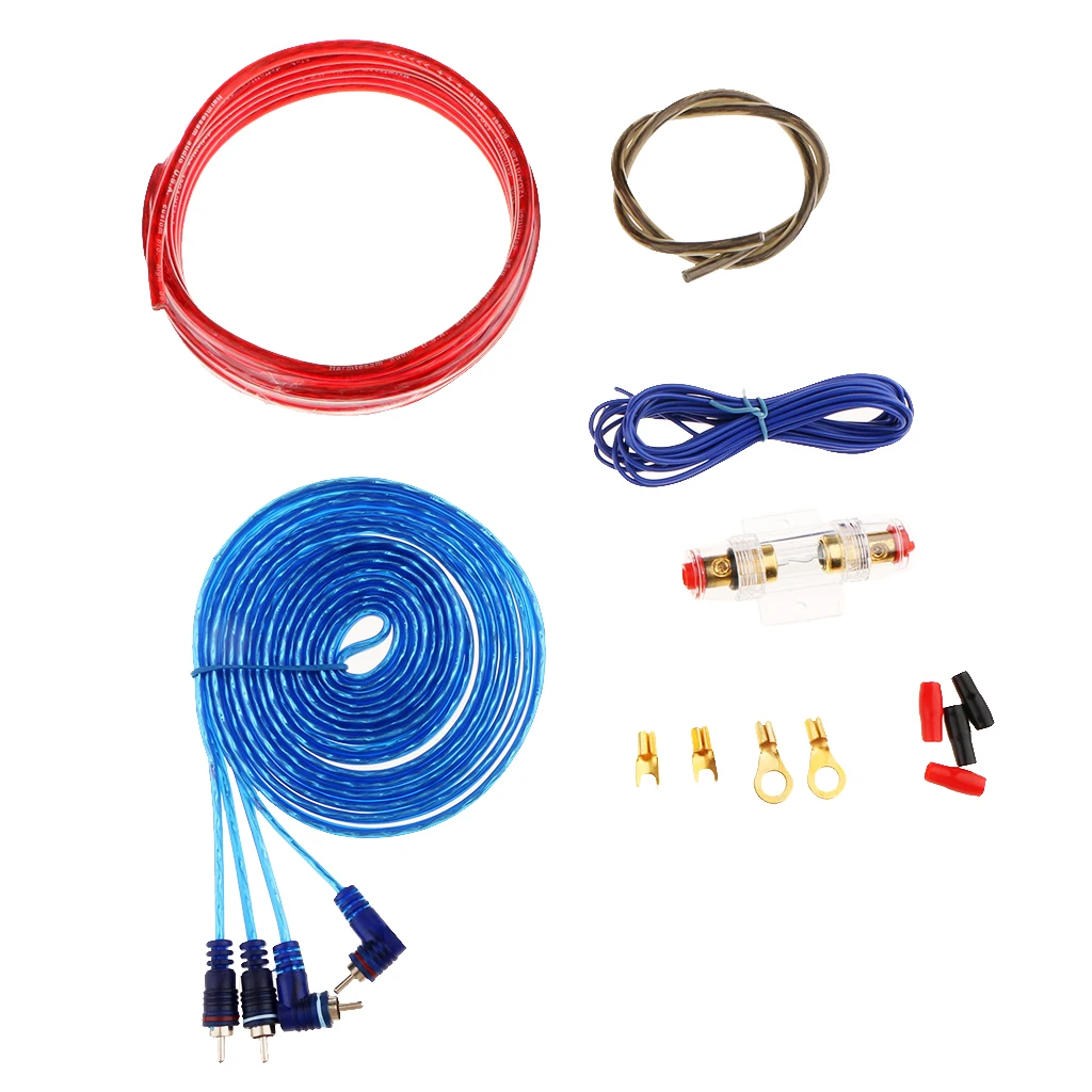 High Quality Car Audio Subwoofer Amplifier AMP RCA Wiring Kit HT-302 10GA