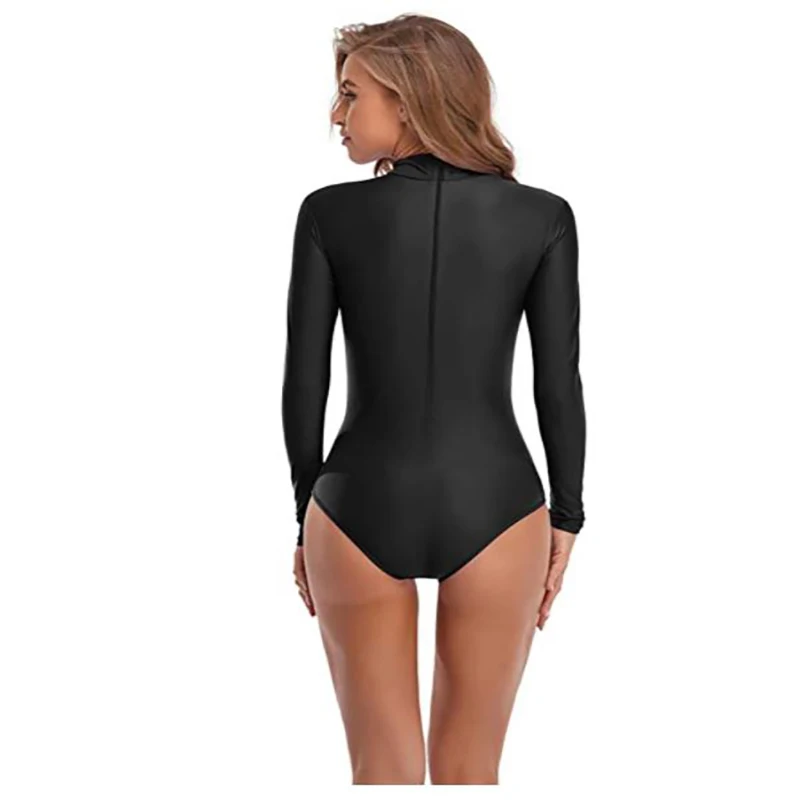 Girls Gymnastics Leotard Speerise Women Long Sleeve Classic Leotard Turtleneck Ballet Dancewear Spandex Leotards Bodysuit Gymnastics Costumes Unitard