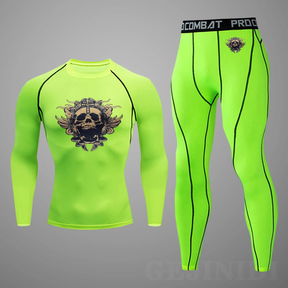 Conjunto de ropa interior de secado rápido para hombre, ropa deportiva cómoda y transpirable, Jersey de ciclismo, traje de compresión para Fitness