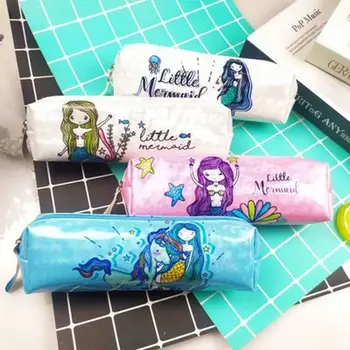 

1pcs Mermaid Pencil Case High Capacity Pen Case Novelty Kawaii Pencil Bag Student Stationery Korean Bag Kawaii School Supplies