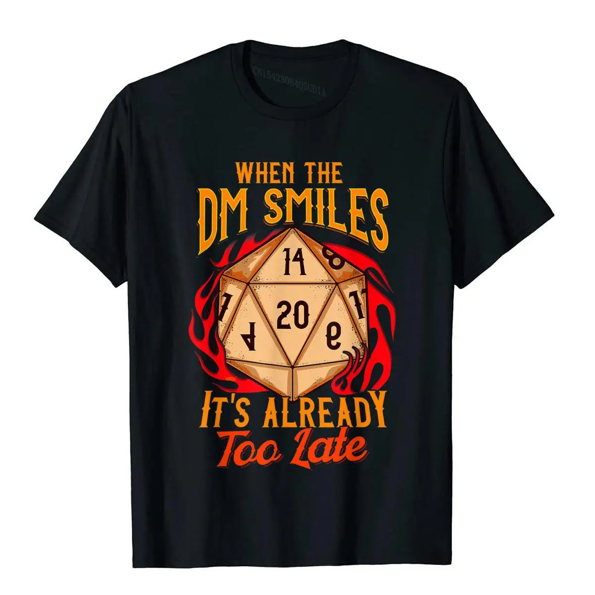 When the DM Smiles It's Already Too Late Funny Gaming T-Shirt__B12231black