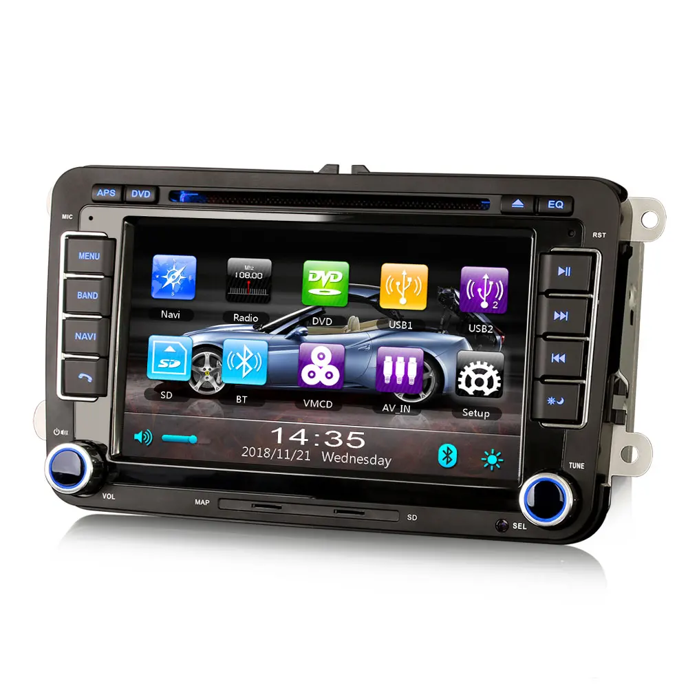 Erisin ES791V 7 &quot2 din автомобильный DVD 3G GPS RDS Bluetooth iPhone SWC USB DVR IN для VW Golf 5 Passat Tiguan Polo