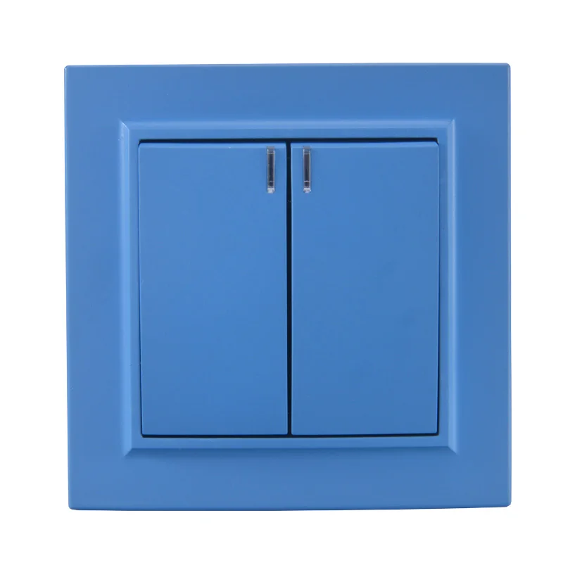 天蓝色一位2开灯正面