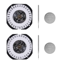 

2 Pcs Japan Quarzuhr Bewegung VX32 VX32E Datum Bei 6 & Bei 3 mit Einstellen Stamm und Batterie Uhr reparatur Teile