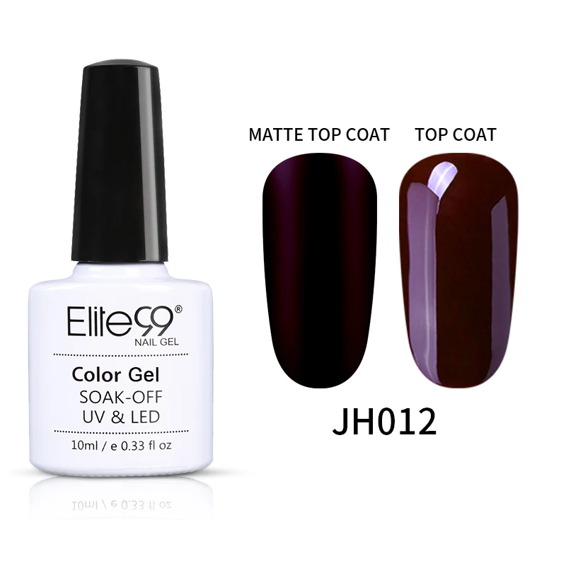 Elite99 чистый цвет матовый УФ-гель для ногтей 10 мл чистый цвет ногтей матовое верхнее покрытие Замачивание ногтей гель лак маникюрный лак - Цвет: JH012