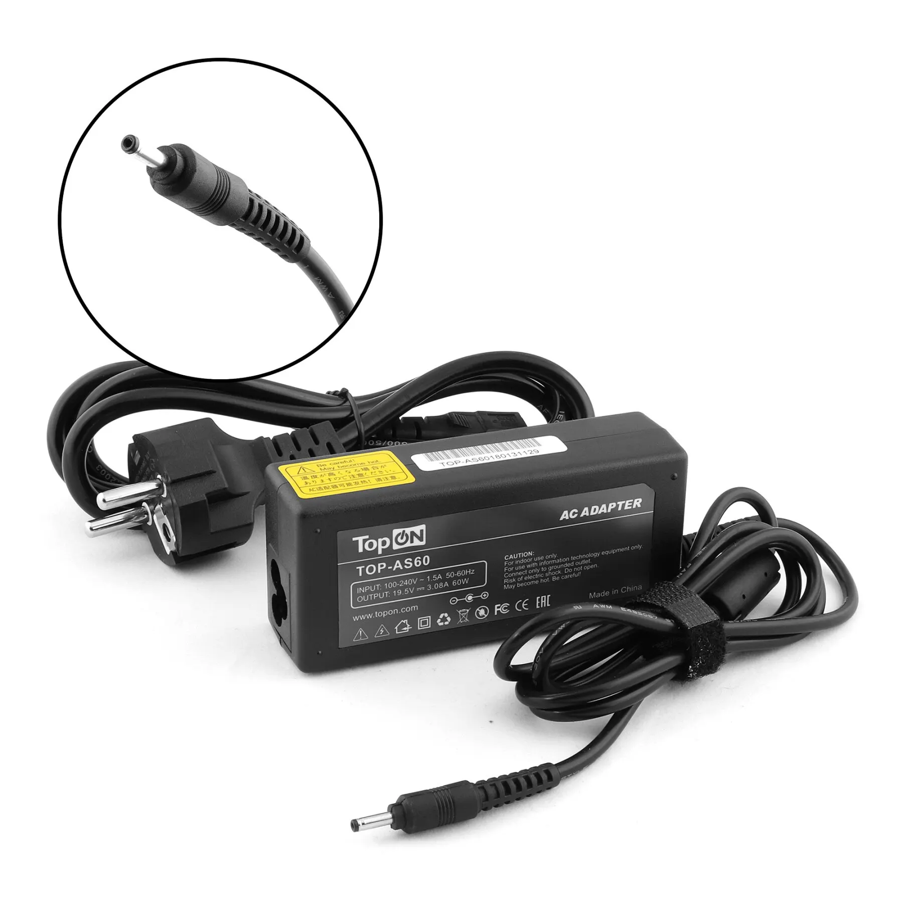 Power supply for tablet Asus Eee Slate B121 EP121 TF101 sl101 series. 19.5v 3.08a (3.0x1.1mm) 60W. P/N: adp-65nh A adp-60 | Мобильные
