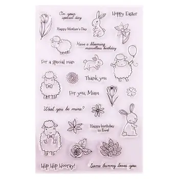 

Lamb Bunny Silicone Clear Seal Stamp DIY Scrapbooking Embossing Photo Album Decorative Paper Card Craft Art Handmade Gift