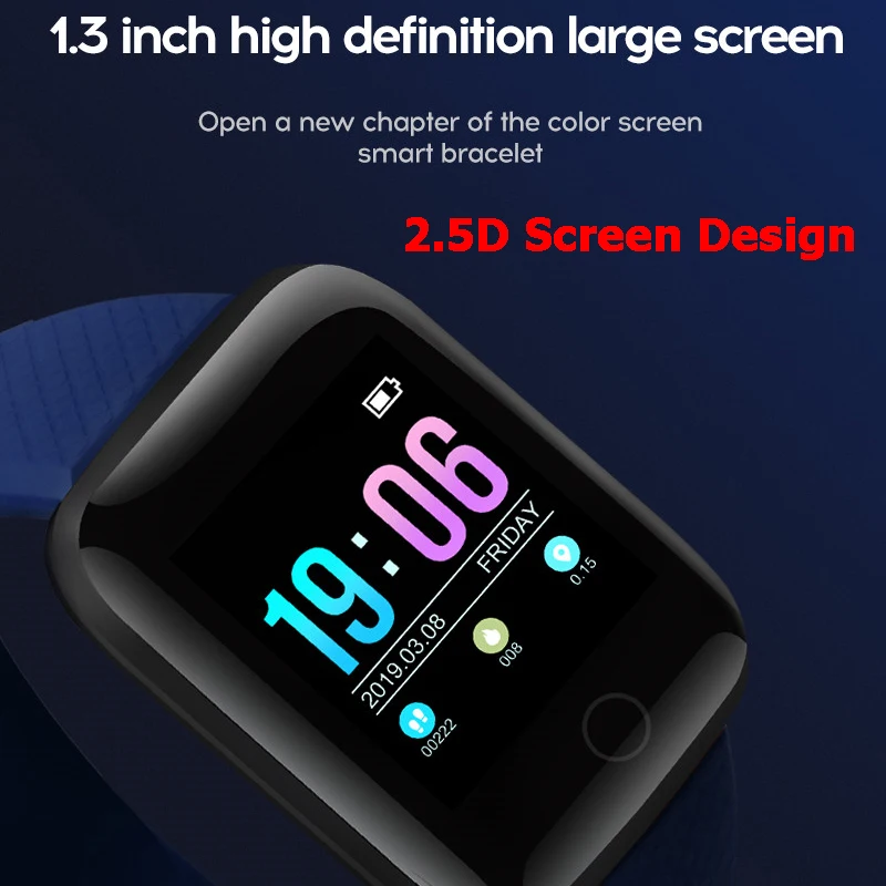 Smart Bracelet Fitness BINSSAW D13 Tracker Heart Rate Blood Pressure Monitor Smart Band IP67 Waterproof Sports For Android IOS