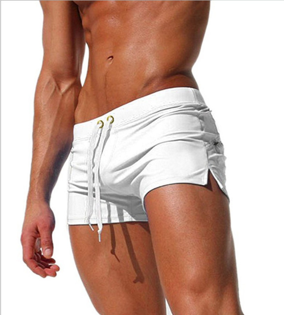 Swimsuit Surf Swim Trunks Summer Swimwear Solid Color Fashion Back Pocket Design Beach Breathable Quick Drying Pants