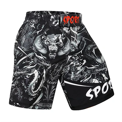 G Муай Тай Рашгард MMA Jiu Jusit футболки+ брюки Bjj GI компрессионные для ММА Боксерские майки набор кикбоксинг 3D печать Fightwear костюм - Цвет: G