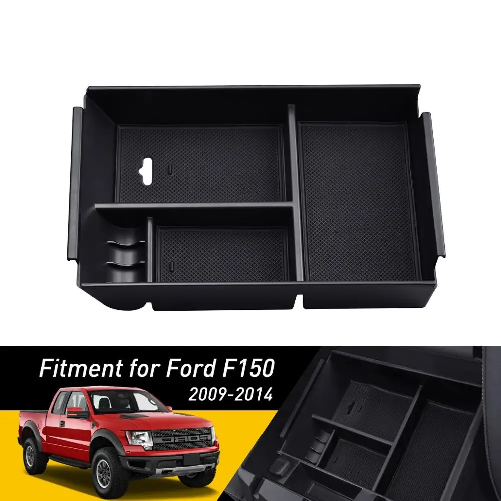 Car Center Console Armrest Storage Box Organizer Tray For Ford F150 F-150 2009 2010 2011 2012 2013 2014 Car Accessories Interior
