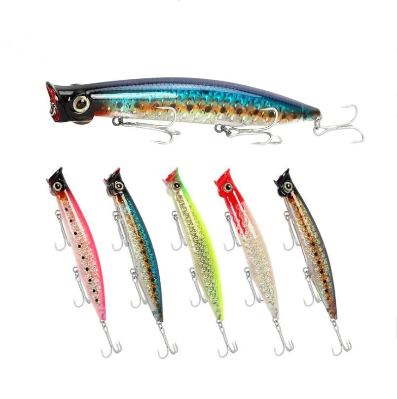 

5colors pesca fishing lure 13g / 11cm Phantom popper nobey lure Bionic Floating Fake Bait señuelos de pesca