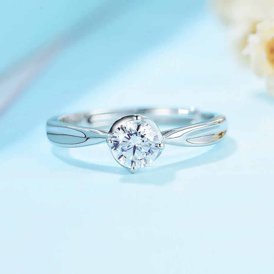 Kuololit Natural Moissanite Rings for Women 925 Solid Sterling Silver class 4 claw lab Diamond ring for Engagement Wedding bride