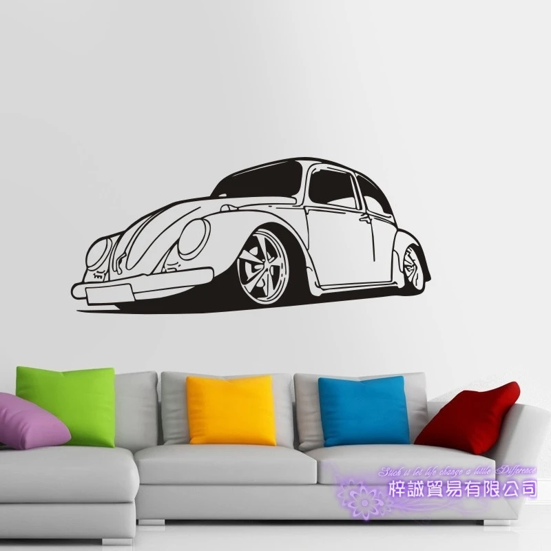 Beetle Car Sticker Vehicle Decal Classic Cars Posters Vinyl Wall Decals Home Decoration Decor Mural Luxury | Дом и сад
