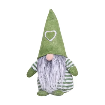 

Non-Woven Hat With Heart Handmade Gnome Santa Christmas Figurines Ornament Holiday Table Decor Festive Present