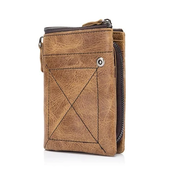 

Bullcaptain Genuine Cowhide Men Wallet Short Coin Purse Small Vintage Wallet Brand Short Wallet 013