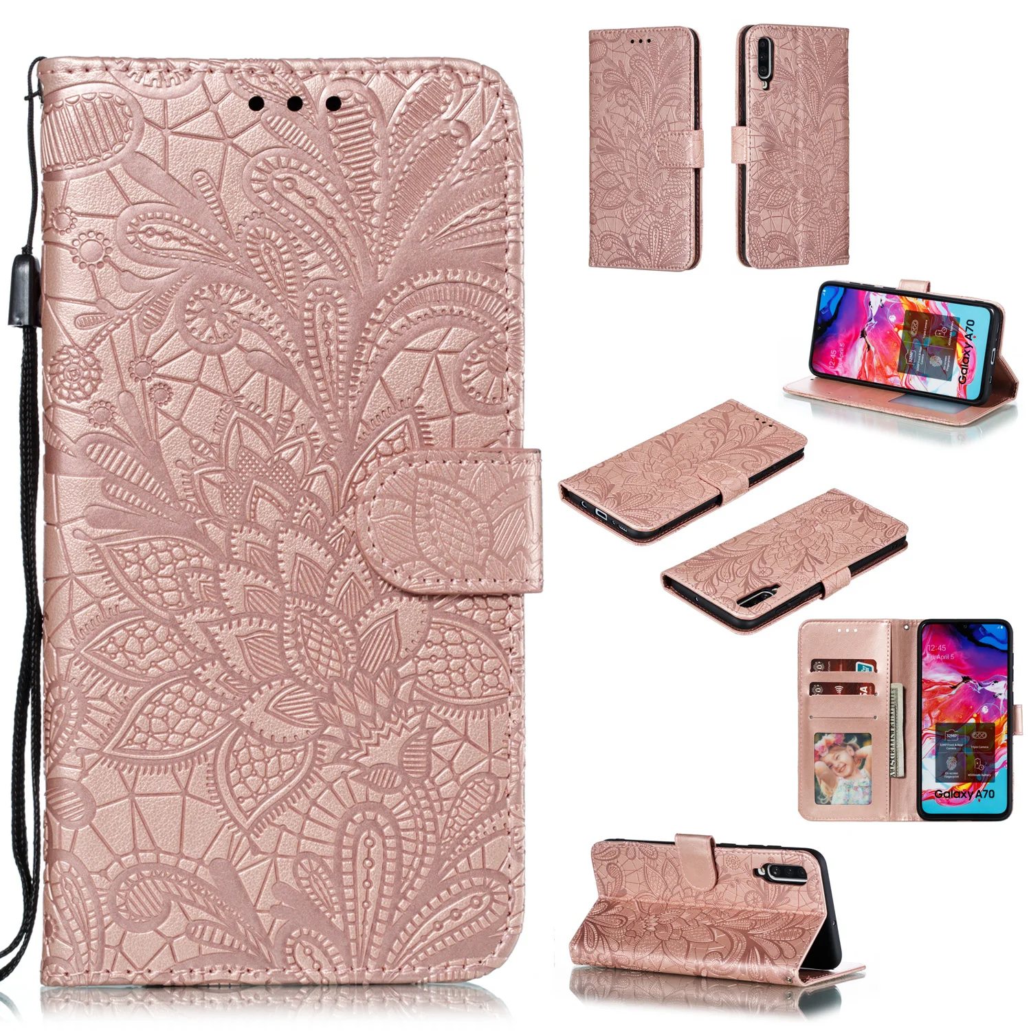 Кожаный чехол книжка с бумажником для Samsung A71 A01 A11 A21 A31 A41 A51 A70E A10 A20 A20e A70 Galaxy A5 A6 S10 Plus
