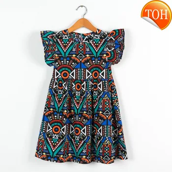 

Summer Children Dress Kids Girls Fly Sleeve Graffiti Print Dress Soft Cotton Princess Dresses Girl Clothes Floral Dress