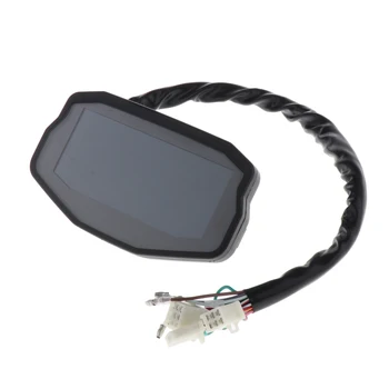 

Universal LCD Speedometer Odometer 14000 RPM Wayer Temperature Speed Fuel Gauge 199 Kmh Mph for 2/4 Cylinders Motorcycle