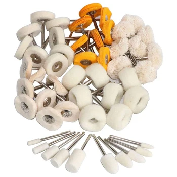 

50Pcs 1 Inch Polishing Buffing Wheel Set for Dremel m Shank for Rotary Tool Accessories Mini Brush Polishing Kit
