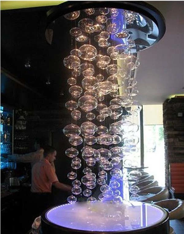 Murano-Due-concave-point-Bubble-Glass-pendant-light-fixture-Flat-ball-Suspension-LED-dropLamp-modern-living