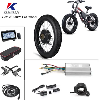 Preise Elektrische Bike Conversion Kit 72V 3000W Fett Bike Motor-Rad Elektro Fahrrad Umwandlung 55-70KM E-Bike Kit Getriebe Hub Motor Rad