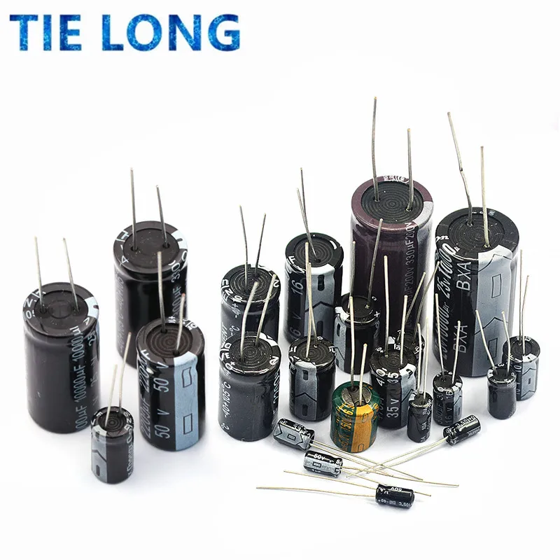 2-50pcs 10V 16V 25V 35V 50V 63V 100V Aluminum Electrolytic Capacitor 100UF 220UF 330UF 470UF 680UF 1000UF 2200UF 3300UF 4700UF