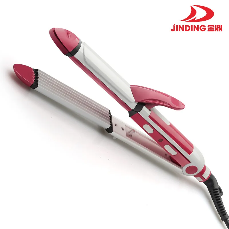 

Ceramic Hair Corrugated Curling Irons and Straightener Flat Irons Crimper Tourmaline Adjustment Curler Wave Hair Styling Tool