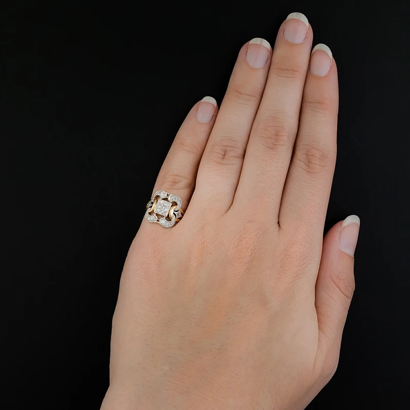 Роскошное Ретро Хрустальное цветочное винтажное обручальное кольцо для женщин Boho Панк турецкое ювелирное изделие Bague Femme циркониевое кольцо A3M275