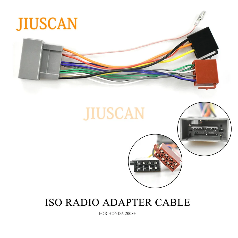 JIUSCAN 12-029 ISO радио для HONDA 2008+(выберите модели) Проводка f-жгут провода кабель штекер Адаптер стерео