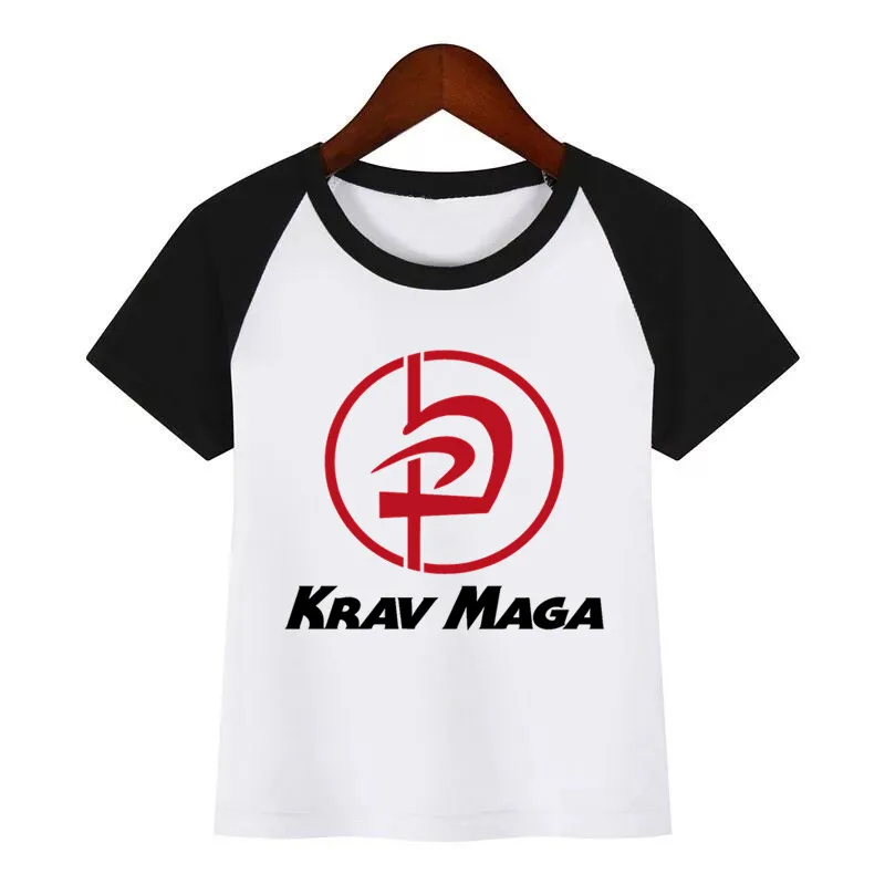 Детская летняя футболка krav Maga; футболки с принтом аниме; хлопковые топы для мальчиков и девочек; модная детская футболка