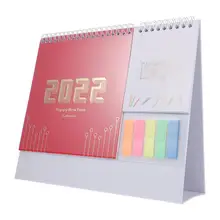 

1Pc Useful Calendar 2022 Tabletop Multi-purpose Notepad Calendar with Sticky Notes
