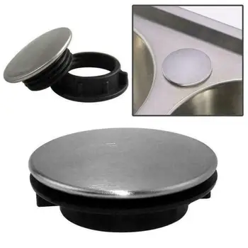 

Stainless Steel Sink Plug Basin Faucet Hole Cover Water Stopper Bathroom Kitchen Accessory Kitchen Sink Plug Soap Hole Cover
