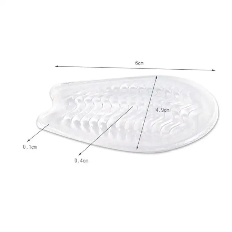 1 Pair Hot Sale Silicone Gel Insoles Pads Solid Transparent Gel Insoles Pad Pain Relief High Heel Shoe Protector Cushion