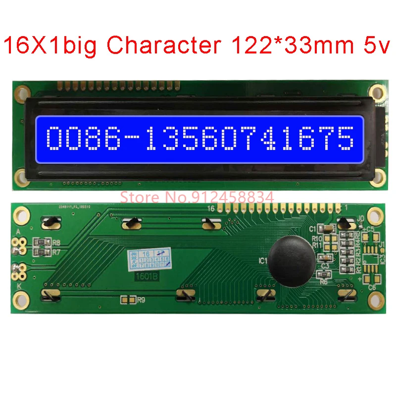 16X1 1601 Display Lcd Di Grandi Dimensioni Hd44780