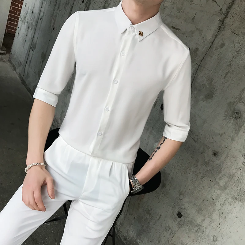 

Summer Ensemble Ete Homme Slim Fit Yellow Shirts and Pants Fashion Calcas Moletom Pink Prom Dress Blue Ropa Para Hombre Casual