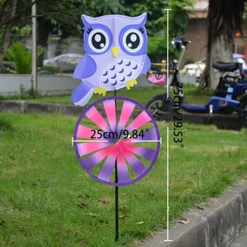 

Owl Cycling Windmill Wind Spinner Yard Lawn Garden Decor Outdoor Toys Kids Gift