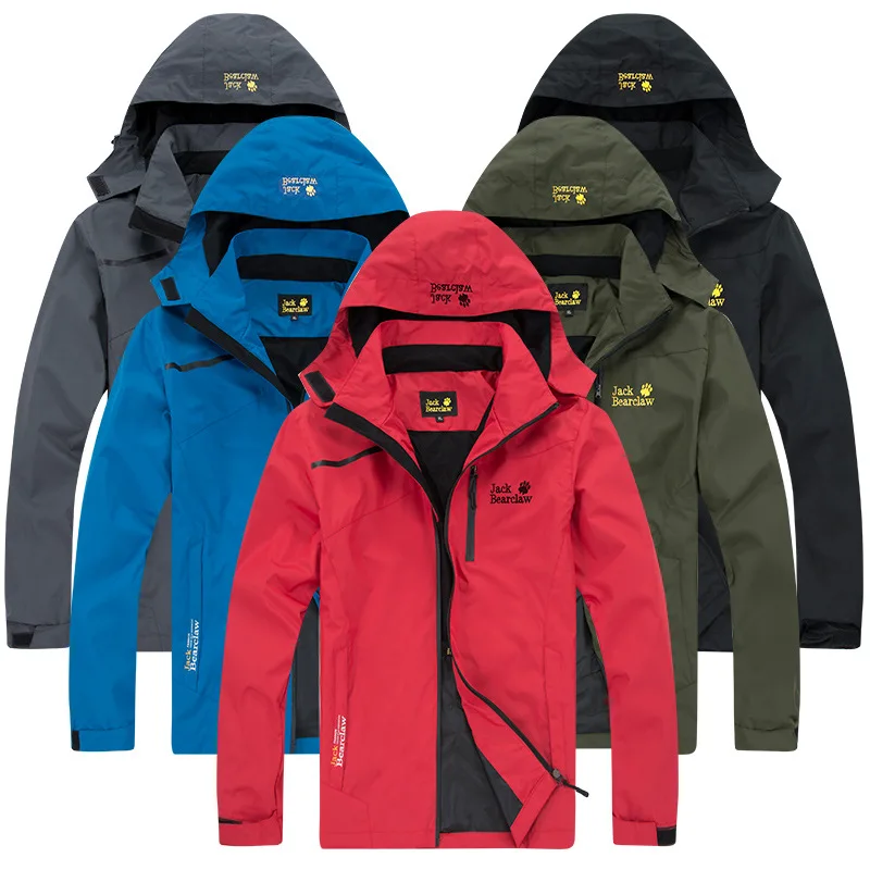 Весенняя и Осенняя уличная водонепроницаемая куртка мужская Однослойная тонкая водонепроницаемая ветрозащитная дышащая одежда для пар альпинизма