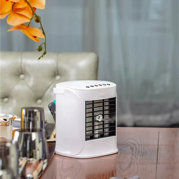 

7 Light USB Mini Portable Air Conditioner Air Cooler Fan Desktop Space Cooler Personal Space Air Cooling Fan For Room Home