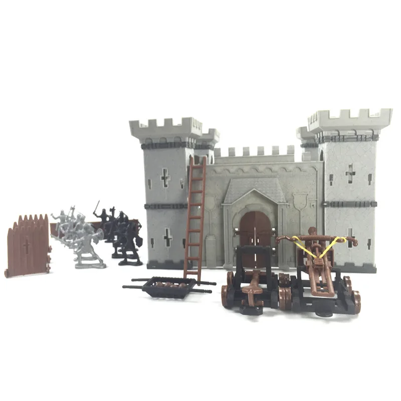 

Military Assembled Castle Ancient Soldier Siege Creeps Children DIY War Toy Model Educational