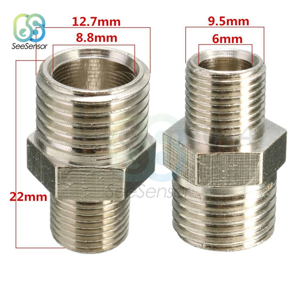 1/4'' BSP Male to 1/8'' Airbrush Air Hose Adapter Connector Spray Pen Transfer Connecter Quick Coupler Pipe Fittings |
