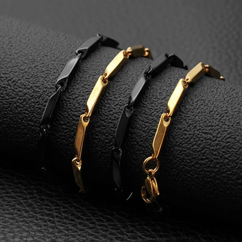 

Vintage 3.0mm Melon Seed Chain Necklace For Women High Quality Gold Color Stainless Steel Choker Necklaces New Jewelry Style