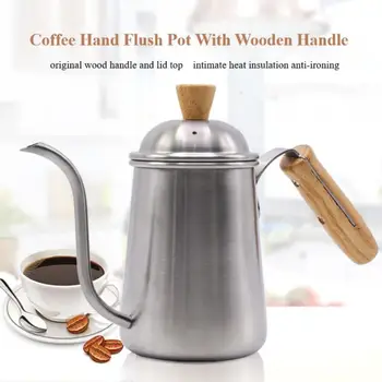 

650ml Stainless Steel Long Narrow Spout Coffee Pot Gooseneck Kettle Hand Drip Kettle Pour Over Coffee With Lid Thermomete