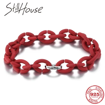 

Hot sale High quality Round shape Charm Red Hard Rubber Hand accessories for women man bracelets Jewelry Diy gifts