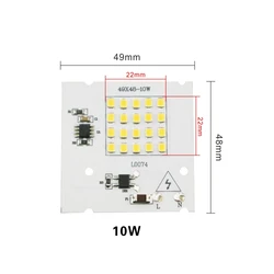 2pcs/lot LED Chip Lamp 10W 20W 30W 50W 100W SMD2835 Light Beads AC 220V 230V 240V Led Floodlight Outdoor Lighting Spotlight
