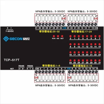 

32-channel DO NPN Transistor 100mA Output DO RS485 RS232 Modbus TCP&RTU Module