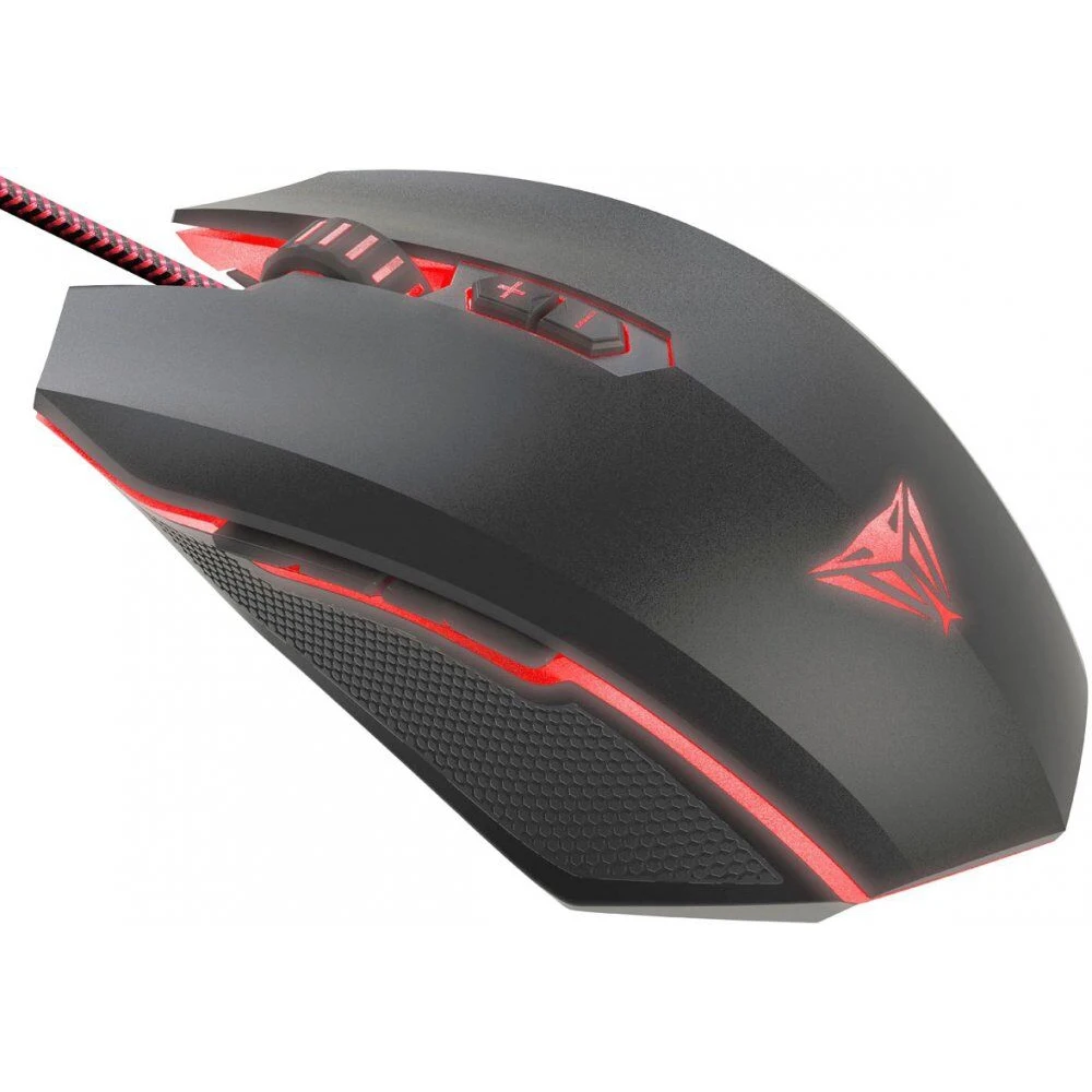 Мышь Patriot Viper V530 оптическая, проводная, 4000 dpi, USB, подсветка красная, цвет: черный