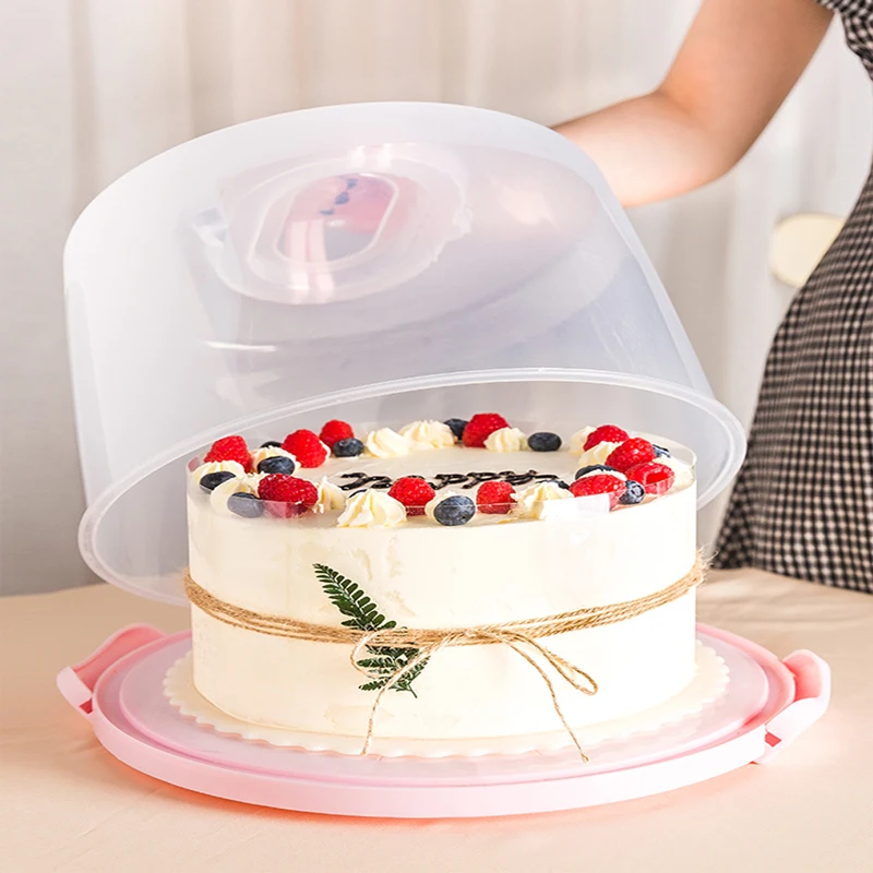 Transparent Portable Cake Box Food Fresh-Keeping Box Refrigerator Anti-cross Smell Box Fruits Vegetables Storage Boxs Holder