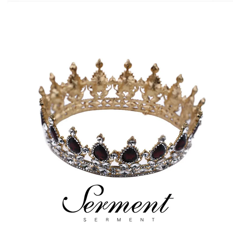 

SERMENT Hot Sale Baroque Bridal Crown Tiaras Fashion Princess Crystal Tiara for Women Bride Wedding Hair Accessories